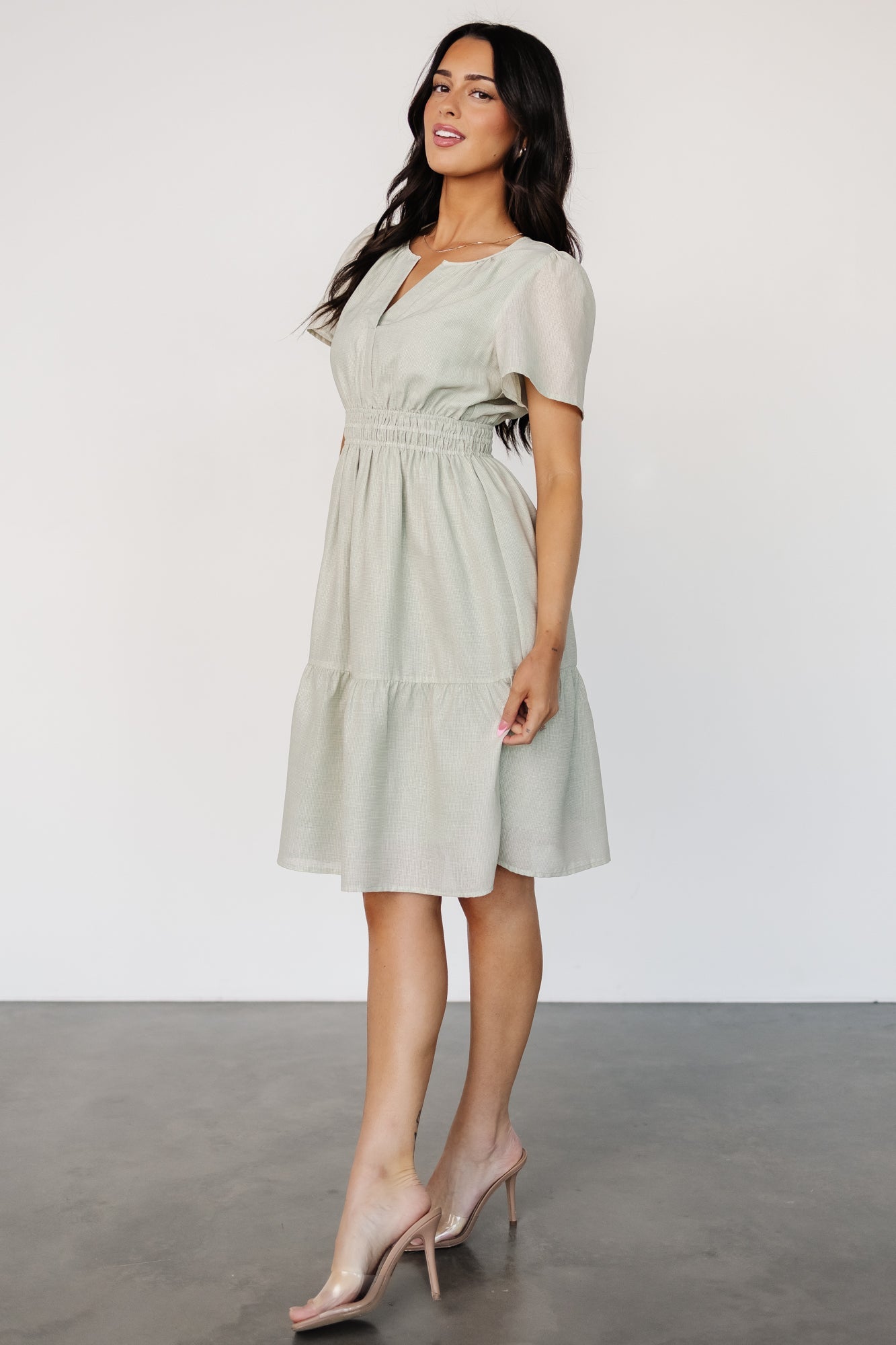 Dita Short Dress | Sage