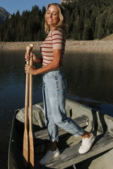 Alyson Knit Top | Oatmeal + Rust