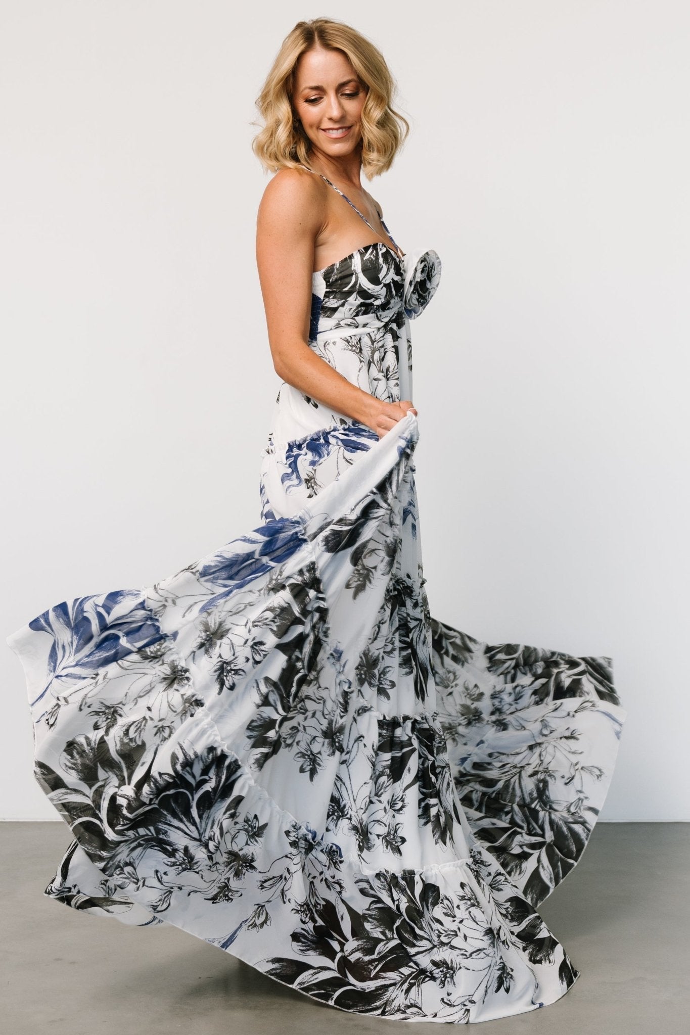Charmaine Maxi Dress | Navy + Black Floral