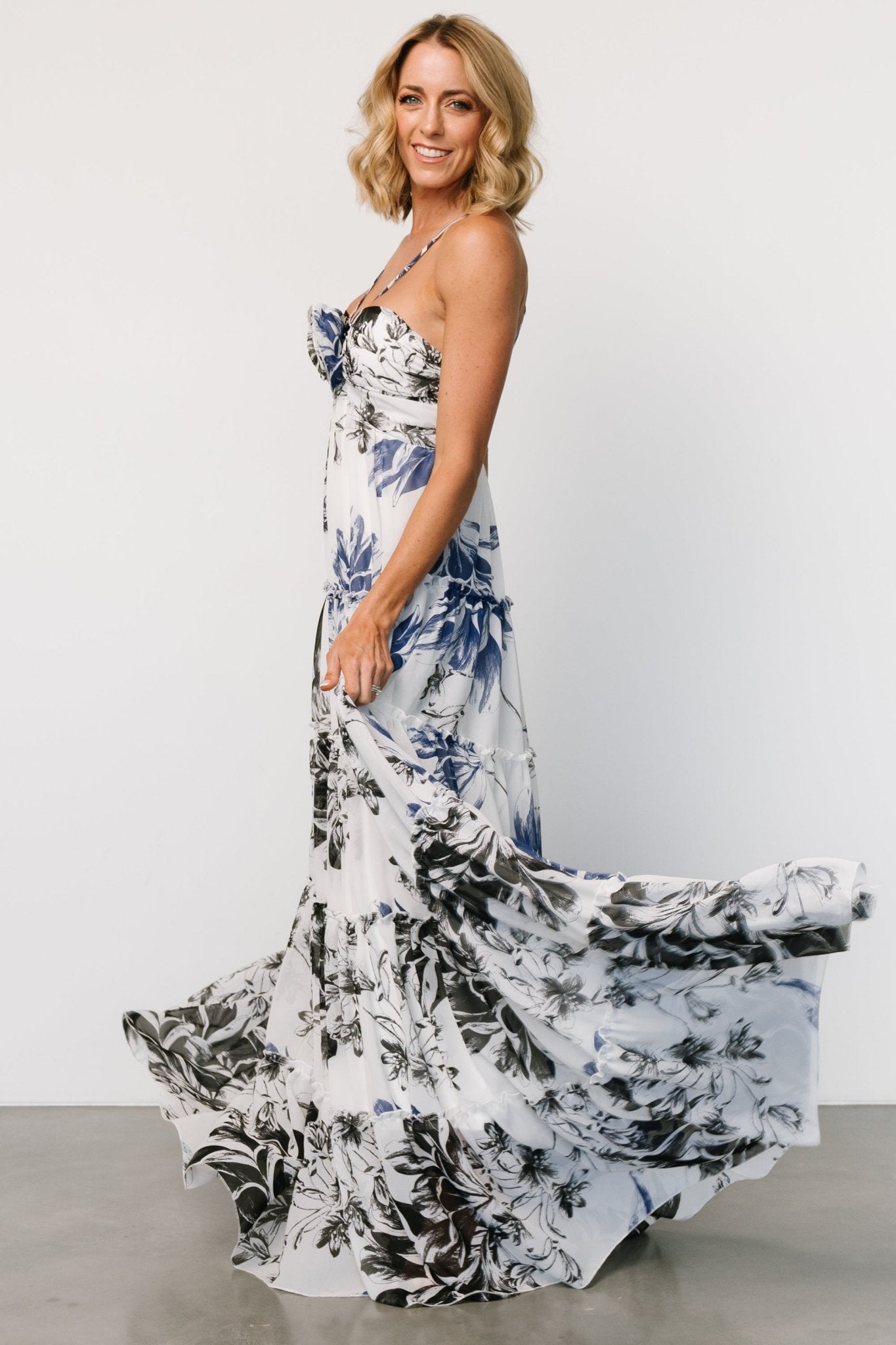 Charmaine Maxi Dress | Navy + Black Floral