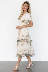 Cynthia Midi Dress | Cream Floral