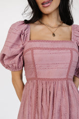Delaney Eyelet Dress | Dusty Mauve