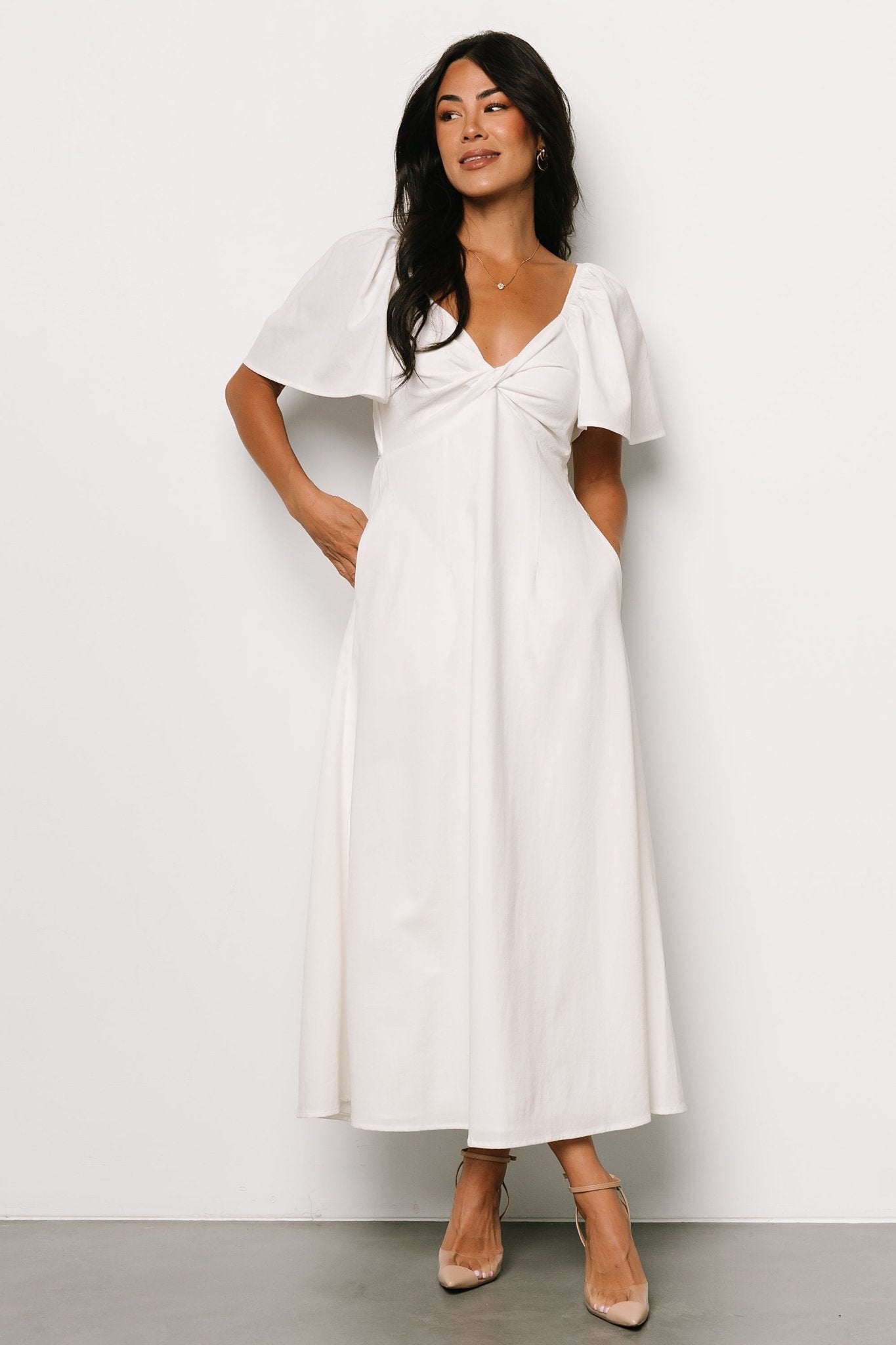 Indie Back Tie Dress | Off White