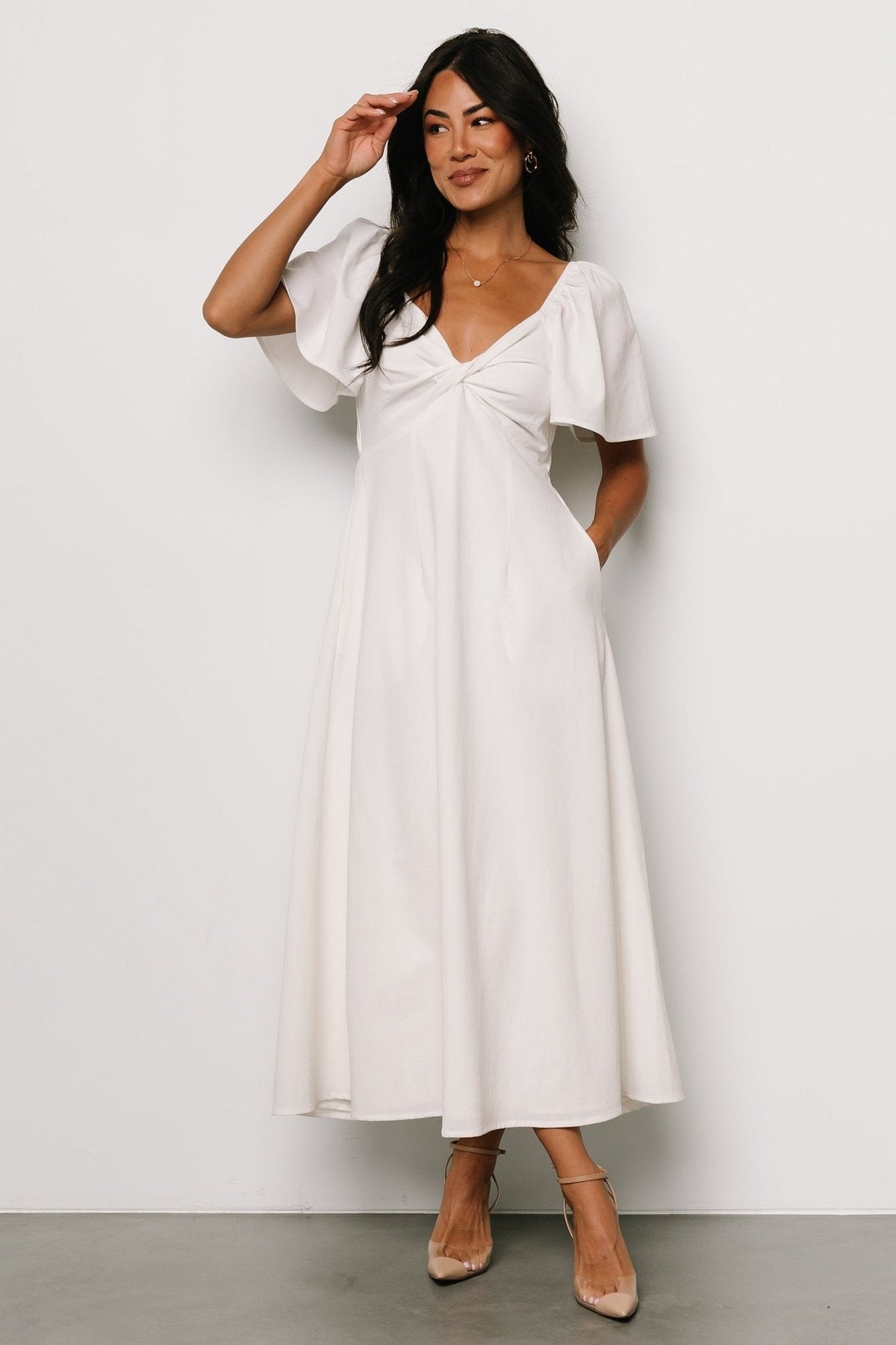 Indie Back Tie Dress | Off White