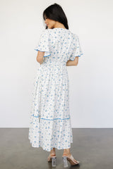 Janie Midi Dress | Ivory Multi Floral