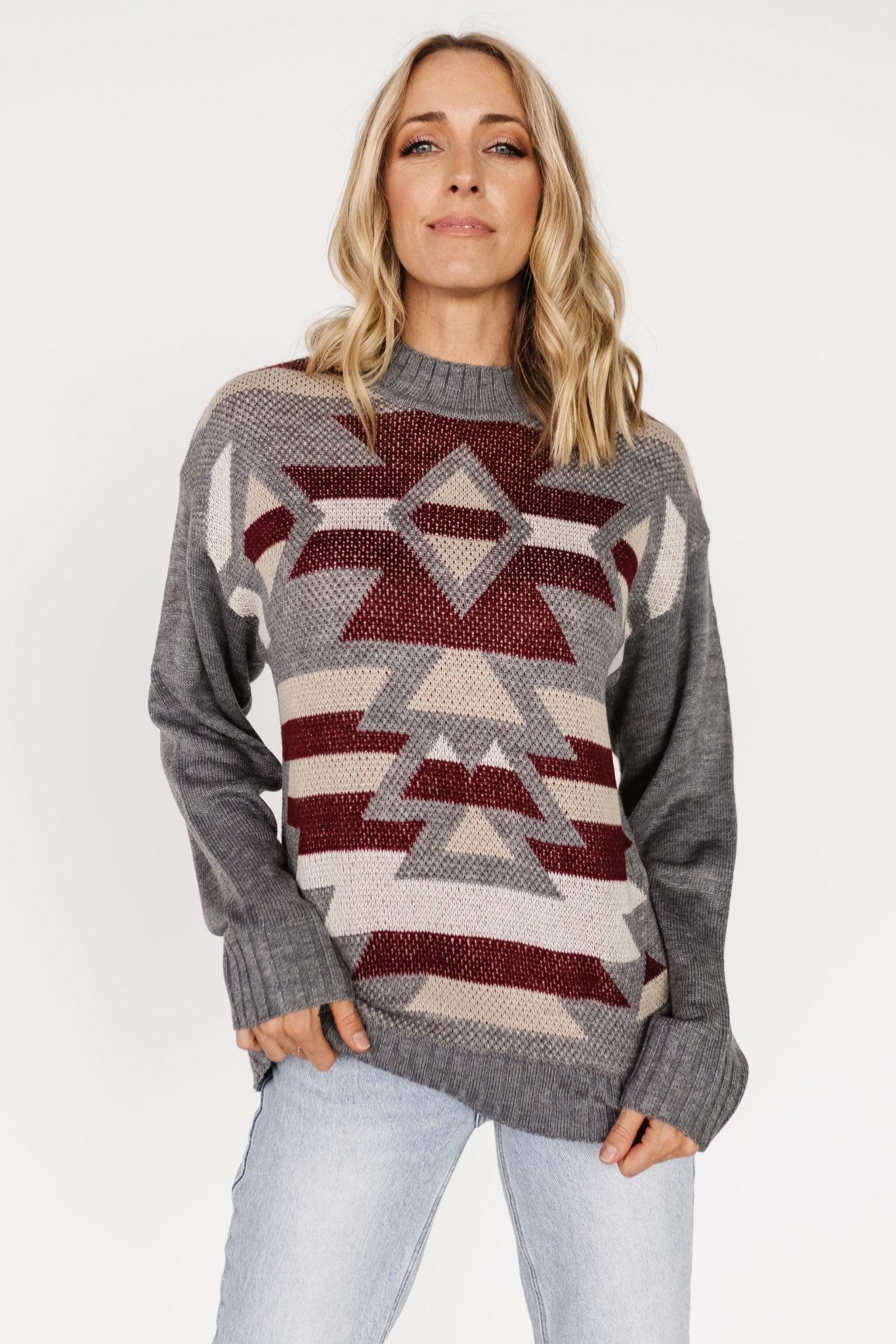 Lolo Knit Sweater | Gray Multi