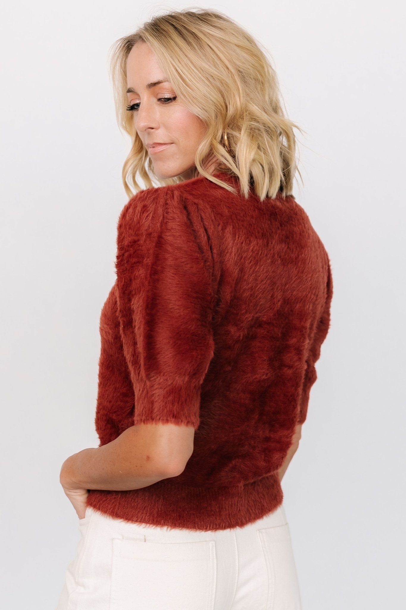 Vail Sweater Top | Brick